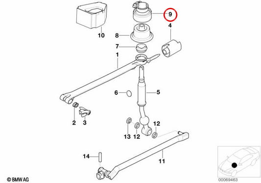 Ausrüstungsunterstützung OEM 25117506996 für BMW E39. Original BMW.