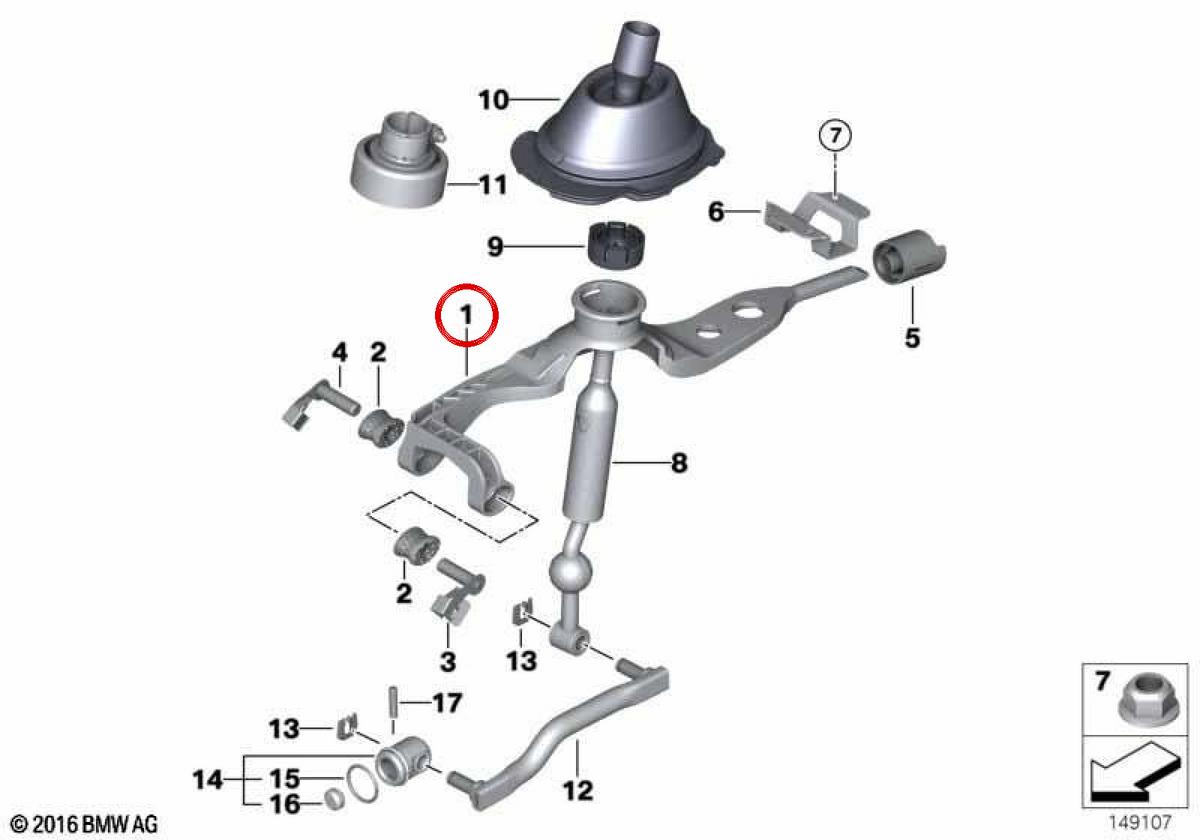 OEM Cambia ARM 25117527704 per BMW E90, E91, E92, E84. BMW originale.