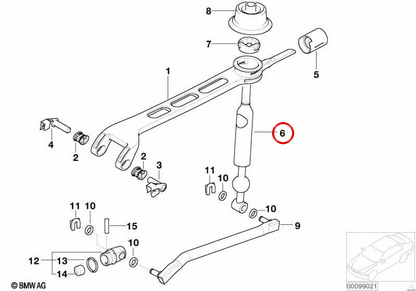 Leva di cambiamento OEM 2511752881 per BMW E46. BMW originale.