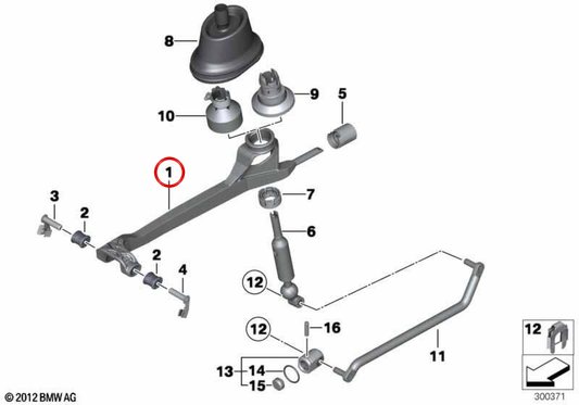 Bras de commande renforcé OEM 25117588025 pour BMW X3 F25 sDrive18d, xDrive20d, xDrive20i... et plus. Original BMW.