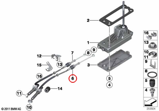 Câble de commande OEM 25117594646 pour MINI R56, R55, R57, R58, R59... et plus. MINI d'origine.
