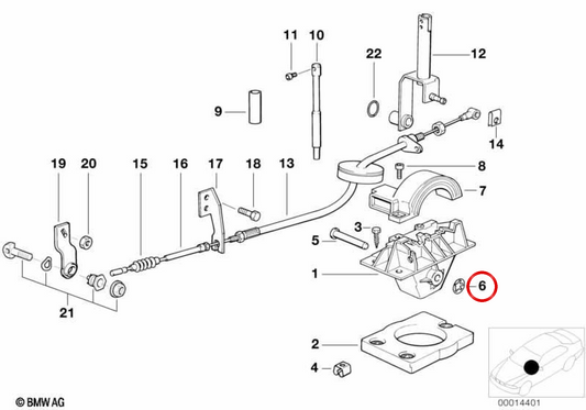 OEM -Sicherheitswaschmaschine 25161218369 für BMW E36, E34, E32, E38, Z3. Original BMW.