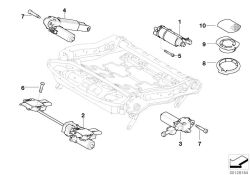 Reja de asiento trasero OEM 52207063579 para BMW E60, E61, E65, E66, X5 E70, X6 E71... y más. Original BMW.