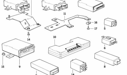 Chauffage du module de relais et ventilation auxiliaire OEM 61361391724 pour BMW E34. BMW d'origine.