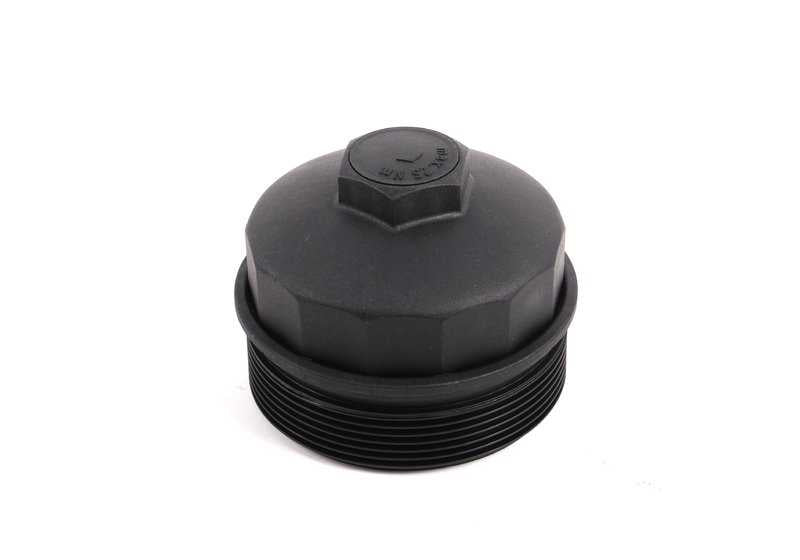 Tapa del filtro de aceite OEM 11421736674 para BMW E34, E39, E32, E38, E31, E53, E52. Repuesto original BMW.