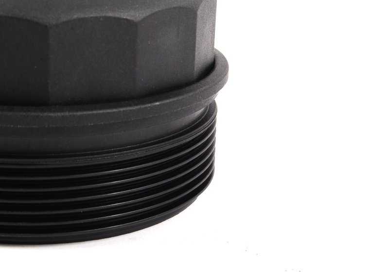 Tapa del filtro de aceite OEM 11421736674 para BMW E34, E39, E32, E38, E31, E53, E52. Repuesto original BMW.