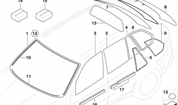 Juego de Fijación para BMW E70 (OEM 51357214536). Original BMW