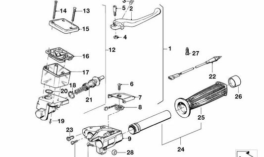 Unidad de empuñadura derecha para varios modelos de BMW (OEM 32712314027). Original BMW