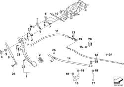 Palanca de pedal de freno OEM 35511162944 para BMW Serie 7 E38 728i, 730i, 735i, 740i, 750iL... y más. Original BMW.