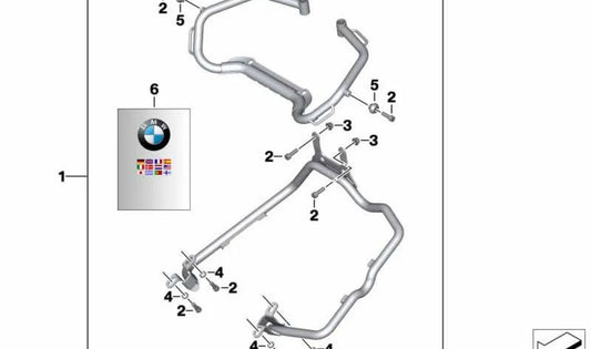 Pièce d'écartement OEM 71607704405 pour motos BMW F650 GS, F700 GS, F800 GS, F850 GS et F900 GS. BMW Motorrad d'origine