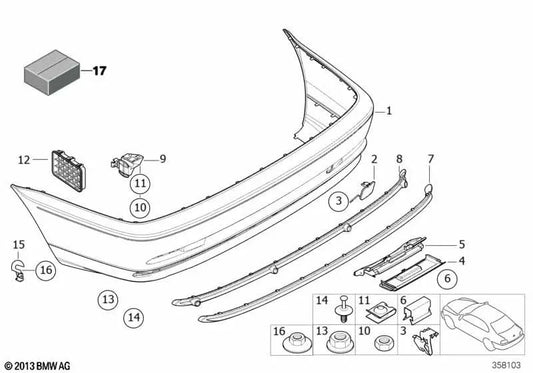 Rahmen für BMW 3 E46 -Serie (OEM 51128218165). Original BMW