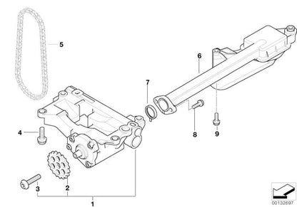 Tubo di ammissione con BMW E60, E61, E65 (OEM 11417790058). BMW originale.
