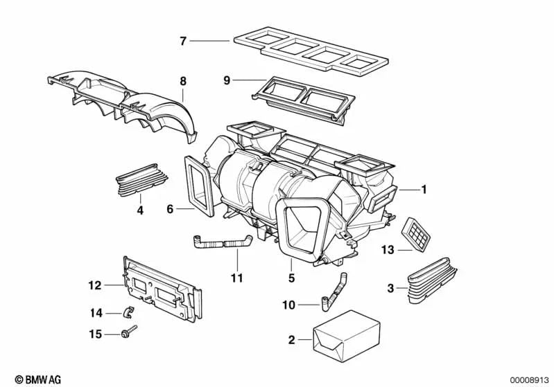Carte de connexion aérienne gauche pour la série BMW 7 E38 (OEM 64518391383). BMW d'origine