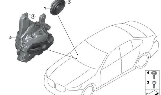 Altoparlante a medio end per BMW 5 G60 Series, G61 (OEM 65135A118F6). BMW originale
