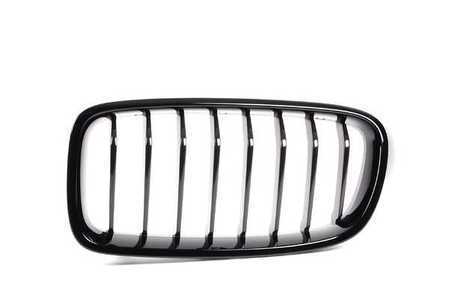 Rejilla decorativa M Performance negro brillo izquierda OEM 51712240775 para BMW F30, F30 LCI, F31, F31 LCI. Original BMW.