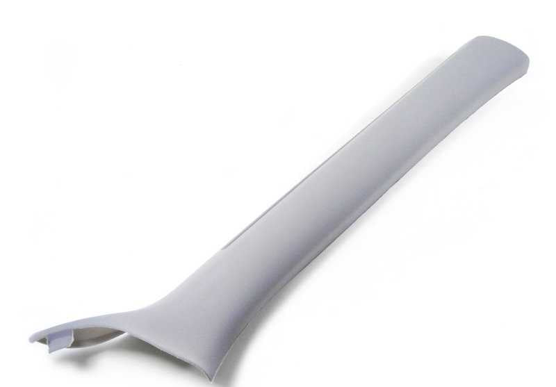 Embellecedor derecho pilar A ITS OEM 51438222624 para BMW E46 {316Ci, 318Ci} compatible con motores N40, M43, N42, N45. Acabado en gris claro. Original BMW.