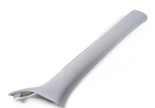 Embellecedor derecho pilar A ITS OEM 51438222624 para BMW E46 {316Ci, 318Ci} compatible con motores N40, M43, N42, N45. Acabado en gris claro. Original BMW.