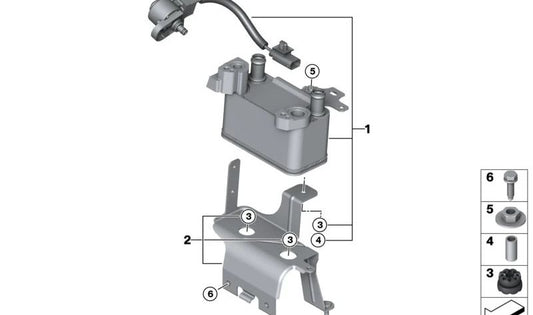 Grupo frigorífico OEM 64509474772 para MINI F56 Cooper SE, F57 Cabrio BEV... y más. Original MINI.