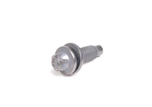 Tornillo Torx con arandela OEM 51217062145 para BMW E81, E82, E87, E88, E46, E90, E91, E92, E93, E60, E61, F07, F10, F11, E63, E64, F06, F12, F13, F01, F02, E84, E83, E85, E86, E89. Original BMW.
