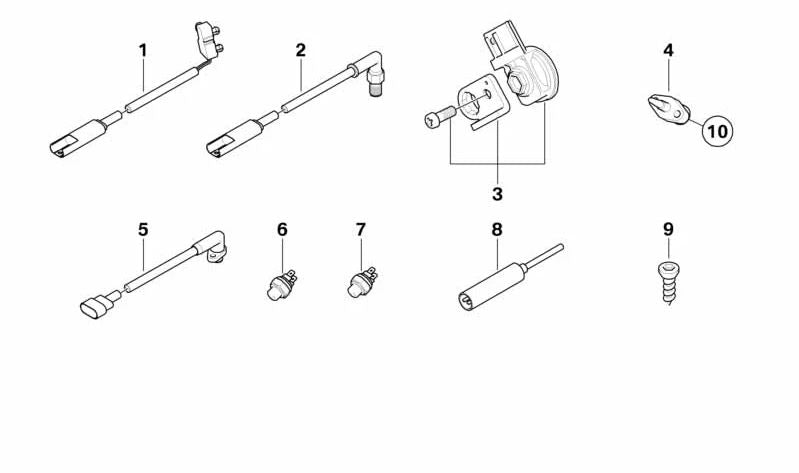 Interruptor da luz do freio dianteiro OEM 61327708266 para motocicletas BMW G450X (K16). Originais BMW Motorrad.