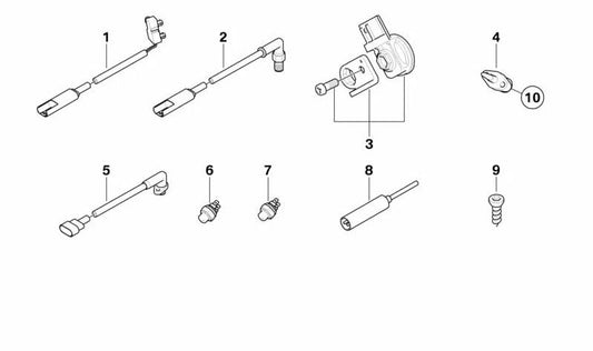 Interruptor da luz do freio dianteiro OEM 61327708266 para motocicletas BMW G450X (K16). Originais BMW Motorrad.