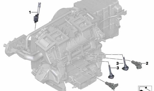 Capteur de température OEM 64119166109 pour BMW F07, F10, F11, F18, F06, F12, F13, F01, F02, F04. BMW d'origine.