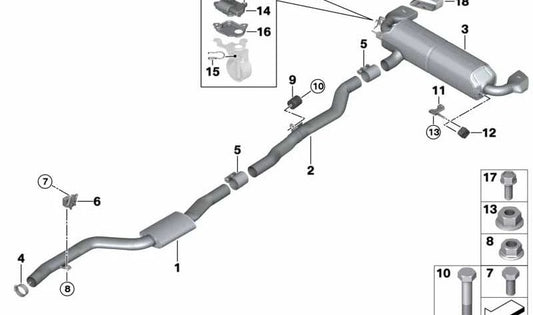Silent striker OEM 18308652304 for BMW G30, G31. Original BMW.