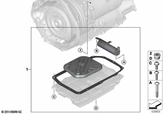 Kit de réparation de l'accumulateur de volume d'huile pour BMW G87, G80, G81, G82, G83, F90, F90N, F91, F92, F93, F97, F97N, F98, F98N, F85, F95, F86, F96 (OEM 2400755281). BMW d'origine.