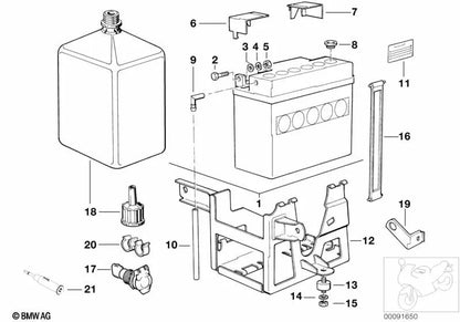 Soporte de manguera para BMW F20, F21, F22, F23, F87, E34, E60N, E61N, E32, E53 (OEM 13901720201). Original BMW.