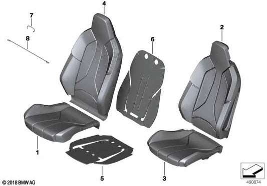Suporte esportivo para elementos de aquecimento para BMW I15 (OEM 52107455534). BMW original