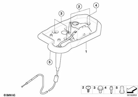 Liberação de emergência para BMW Série 5 E60N, E61N (OEM 24507589212). BMW original