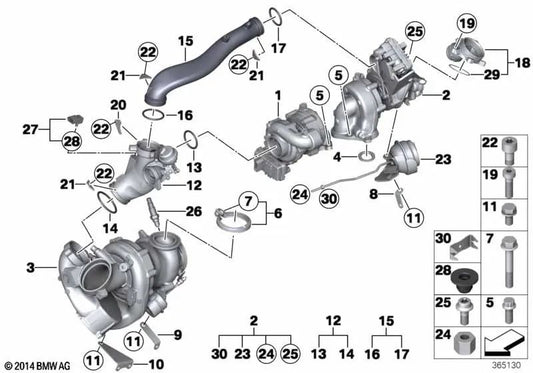 Suporte para BMW 5 F10 Series, F11, 7 F01N Series, F02N, X5 E70N, F15, X6 E71, F16 (OEM 11658506384). BMW original.
