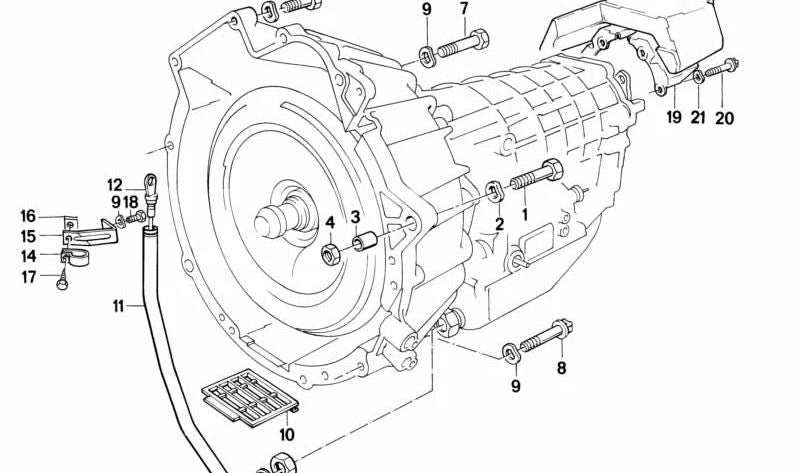 OM 24111216209 Tube de remplissage d'huile pour BMW E34, E32. BMW d'origine.