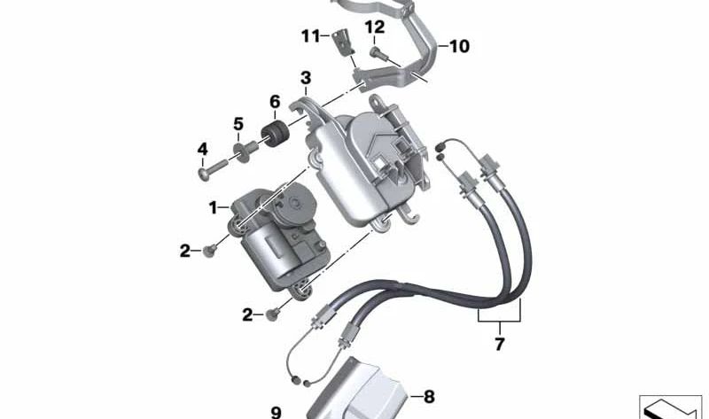 Soporte depósito líquido de frenos trasero OEM 18518553725 para BMW Motorrad S 1000 XR. Original BMW Motorrad.