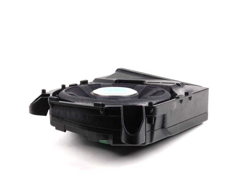 Altavoz subwoofer central izquierdo OEM 65139143143 para BMW E81, E82, E87, E87N, E88, E90, E90N, E91, E91N, E92, E92N, E93, E93N, E84. Sistema de sonido HiFi. Original BMW.