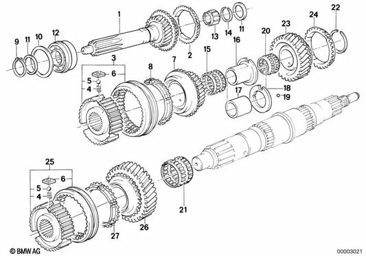 Kugel para BMW 3 E30 Series, Série 5 E28, E34, Série 6 E24, Série 7 E23, E32 (OEM 23222124293). BMW original