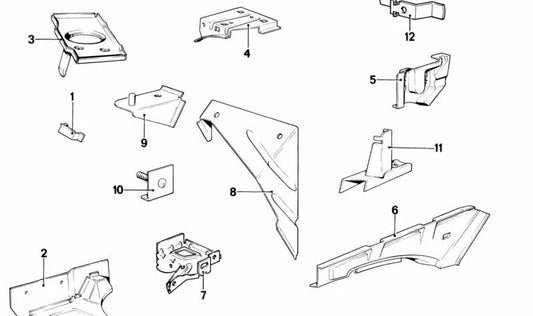 Soporte de batería OEM 41111858047 para BMW E23. Original BMW.