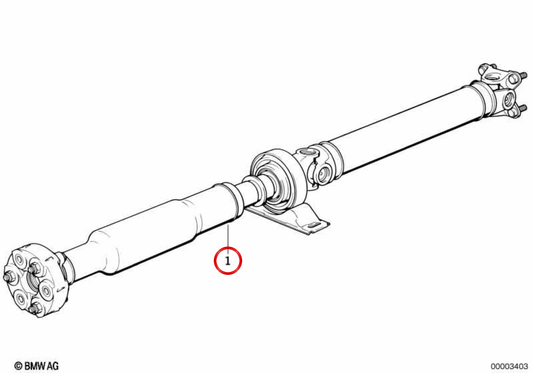 Árvore de transmissão para BMW Série 3 E30 325i manual 5 velocidades tração traseira OEM 26101226433 Original BMW