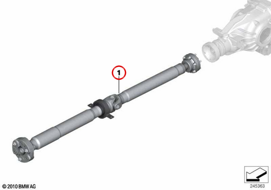 Árvore de transmissão para caixa manual OEM 26102283660 para BMW M3 E90, E92, E93 tração traseira, comprimento 1433 mm. Original BMW.