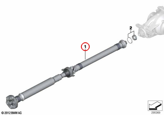 Eixo de transmissão para BMW F22, F23. BMW genuíno. OEM26107648442.