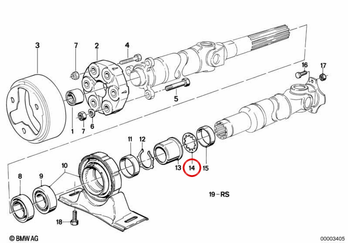Arandela dentada OEM 26111209285 para BMW E30, E28, E34, E24, E23. Original BMW.