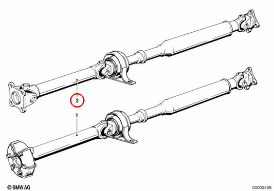 OEM -Transmissionbaum 26111225445 für BMW E23. Original BMW.