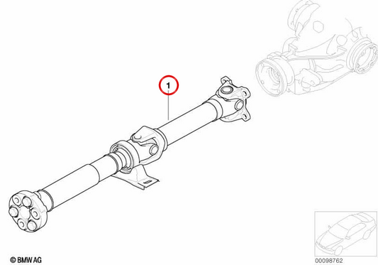 Treno di trasmissione per BMW E85. OEM 26117514463. BMW originale.