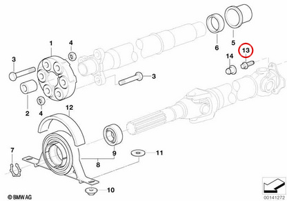 Vite esterna TORX OEM 26117571956 per BMW E81, E82, E87, E88, E36, E46, E90, E91, E92, E93, E84, E83, E70, E71, E72, Z3, E85, E86. BMW originale.