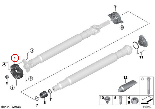 Disco articulado OEM 26119846038 para BMW M2 G87, M3 G80/G81, M4 G82/G83, X3 M F97 y X4 M F98. Original BMW
