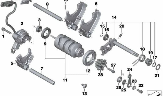 Rodamiento radial rígido OEM 23007690505 para motos BMW F700GS, F800GT, F800S, F650GS, F800GS, F800R... y más. Original BMW Motorrad.
