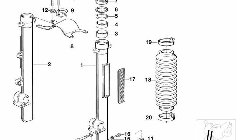 Fuelle guardapolvo OEM 31421458220 para BMW E30, E36, E46, E90, E91, E92, E93, E81, E87, E82, E88, F20, F21, F30, F31, F34, F32, F33, F36, X1 E84, Z4 E85, E86. Original BMW.
