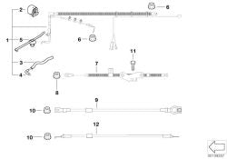 Cable generador-arrancador OEM 12517542072 para MINI Cooper S R52, R53. Original MINI.