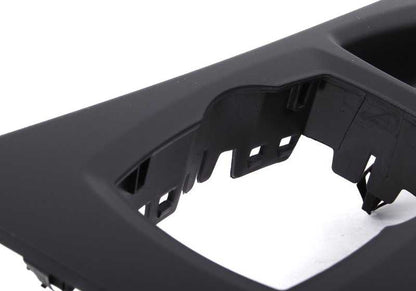 Embellecedor consola central OEM 51169164485 para BMW E70, E71, E72. Original BMW.