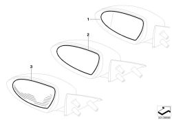 Cristal espejo calefactable gran angular derecho OEM 51167897548 para BMW Serie 5 E60, E61 y Serie 6 E63, E64. Original BMW.